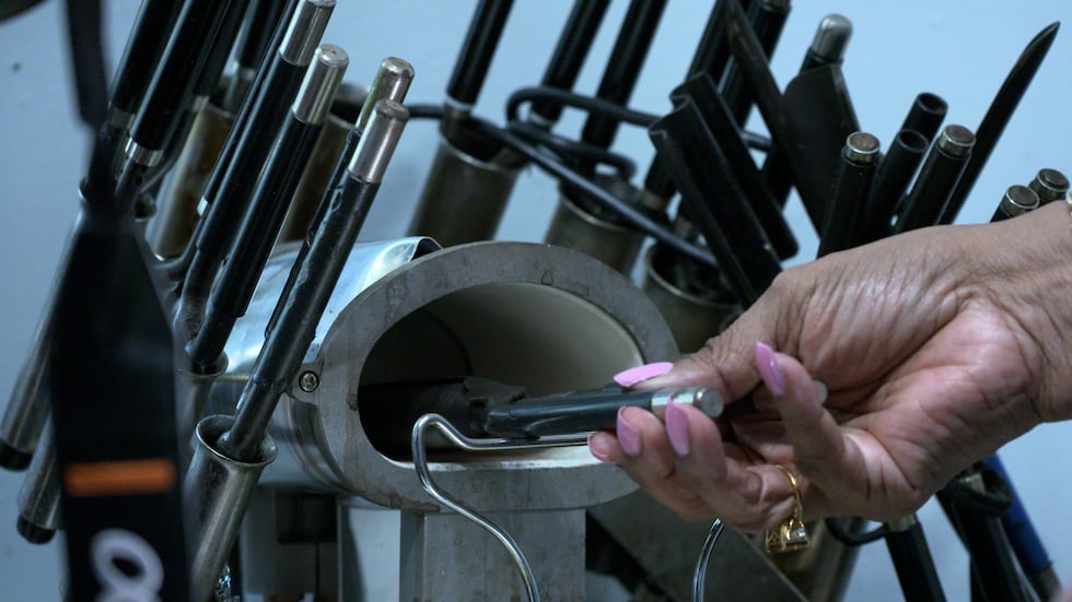 These are just some of the flat irons and hairstyling equipment Golden use to use.