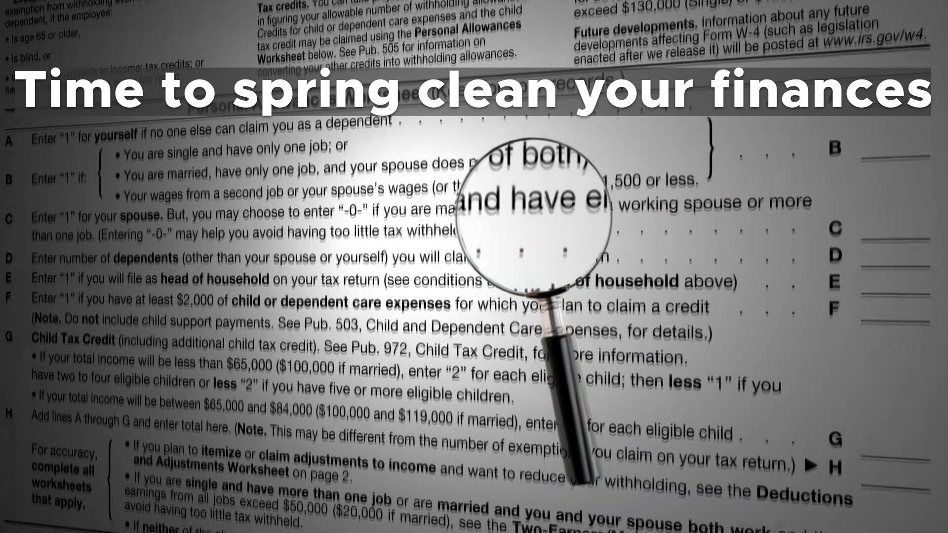 Time to spring clean your finances