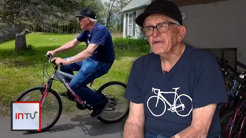 Super Senior Gordon Thresher spends winters in his basement restoring bikes to sell or give away.